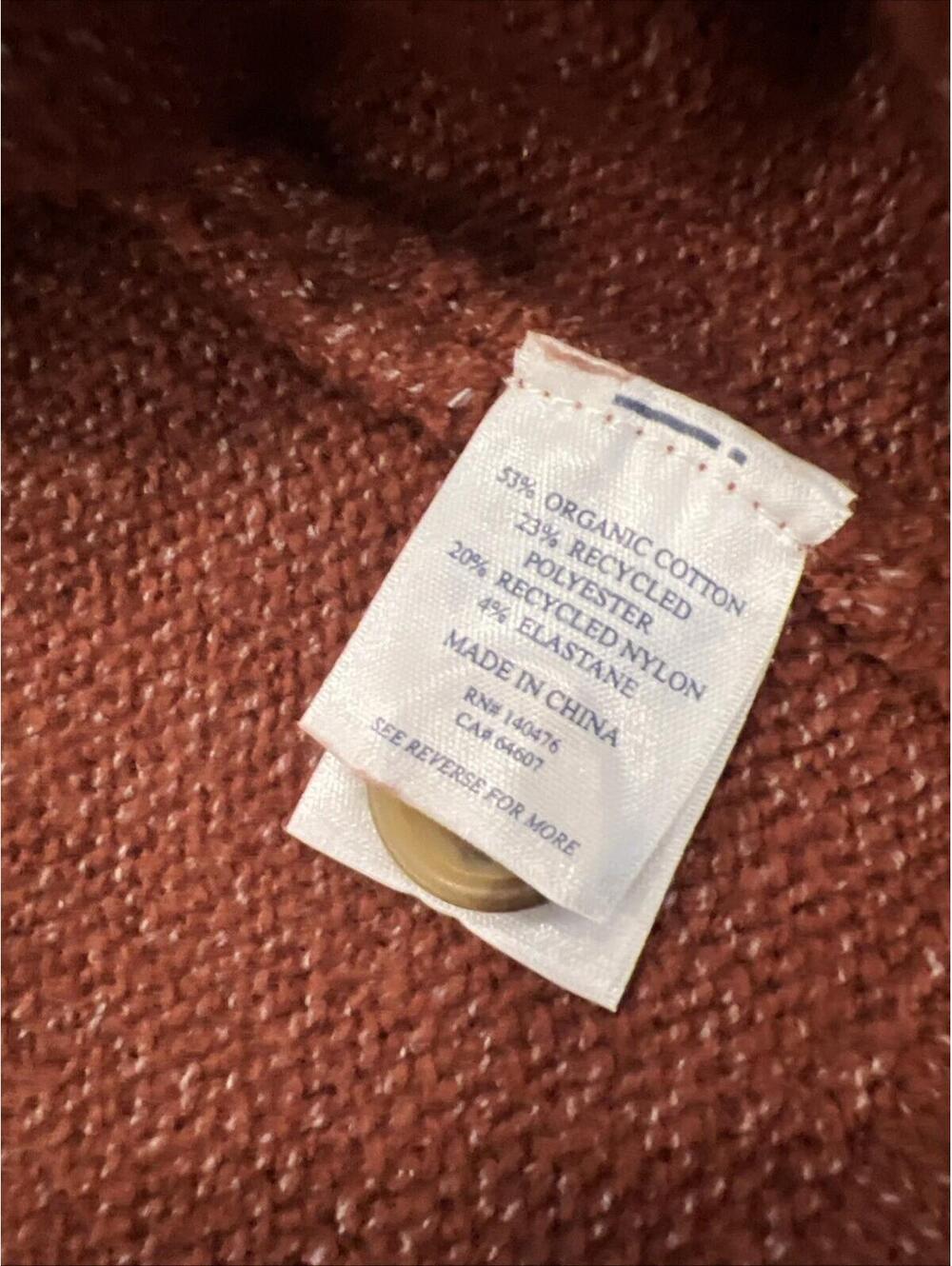 $168 Faherty Jackson V Neck Popover Sweater Smoked Paprika Size Medium - Picture 5 of 12